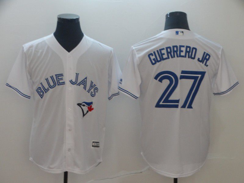 Men Toronto Blue Jays #27 Guerrero jr White Game MLB Jersey